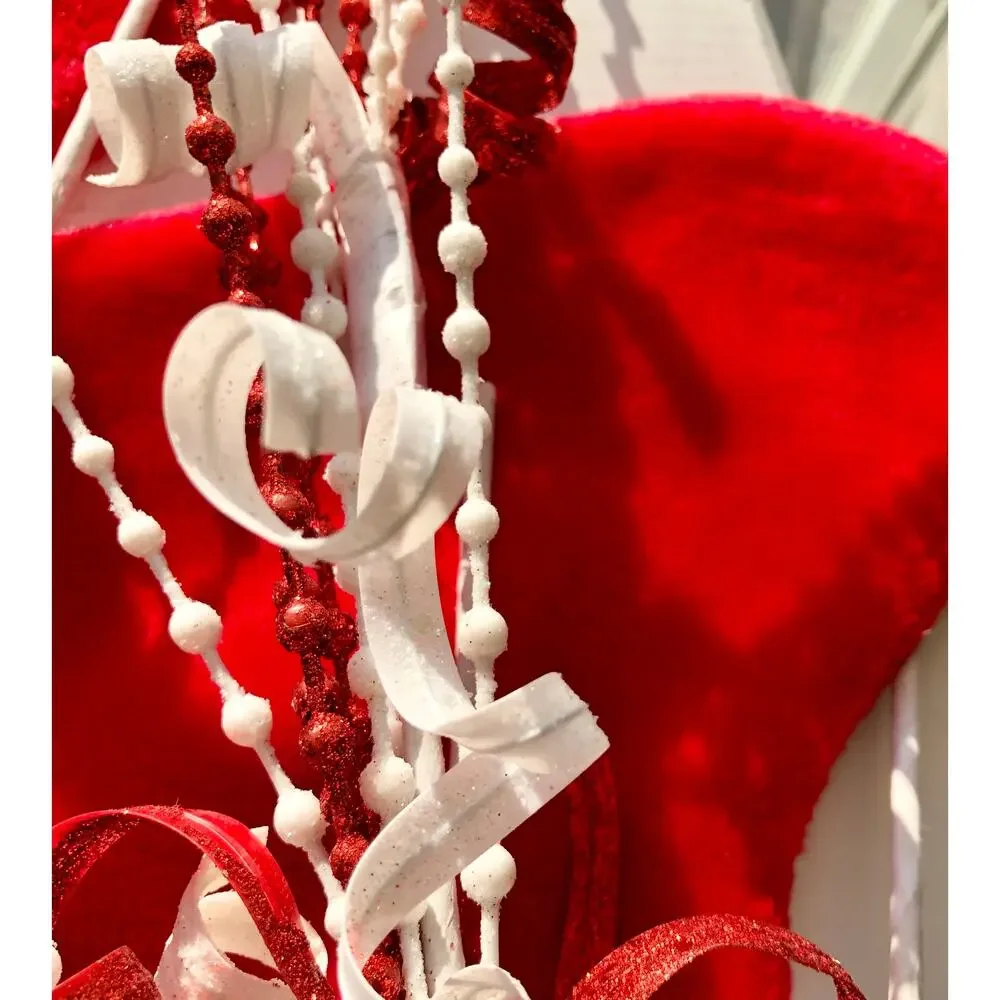 NWT 4 Ashland Large Red & White Festive Holiday Christmas Floral Picks
